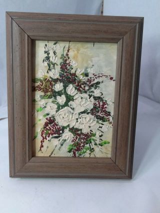 5 X 7 Impasto Oil Painting Signed And Framed