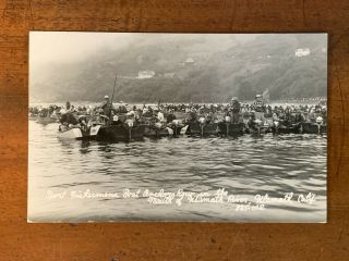 California,  Ca,  Rppc,  Klamath,  Sport Fishermen In River Mouth,  Pm 1951