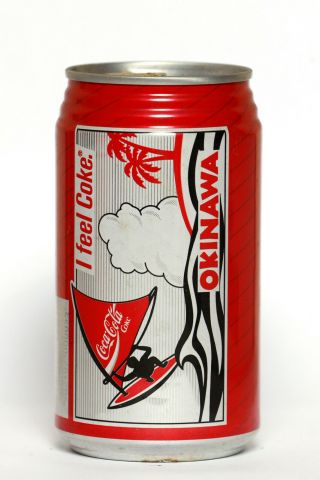 1988 Coca Cola Can From Japan,  I Feel Coke / Okinawa