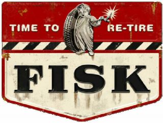 Fisk Tire Advertising Sign