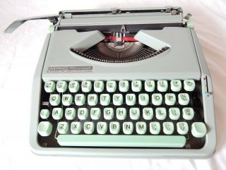 Hermes Rocket Portable Typewriter With Case,  Made In Switzerland