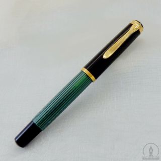 Old Style Pelikan M400 Green Striated Fountain Pen 14C Fine Nib - W - Germany 3