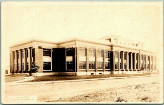 Vintage Los Angeles Ca Rppc Photo Postcard Huntington Park High School
