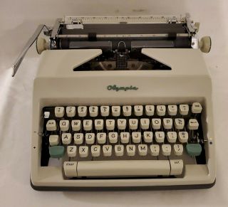 Vintage Olympia Sm9 Typewriter Cursive Font Typeface W Case & Key Olympia Tools