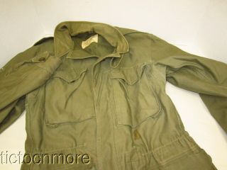 Us Wwii Army Soldiers M - 43 Field Jacket Olive Drab Drawstring 34l
