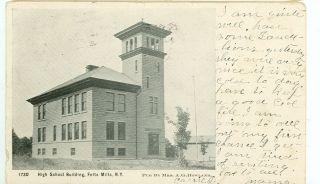 Felts Mills,  York - High School Building - B/w - Pm1910 - (ny - Fmisc)