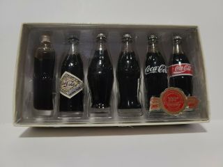 Vintage Evolution Of The Coca - Cola Contour Bottles Miniatures Coke 1998