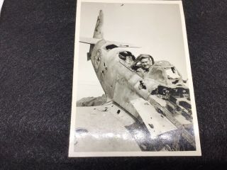 Wwii Photo Of Gi With Captured Japanese Plane