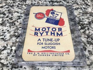 Vintage Whiz 1943 Motor Rythm Pocket Calendar Car Auto Gas Station Advertising
