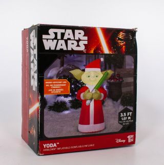 Disney Star Wars Yoda 3.  5 Ft Christmas Airblown Inflatable By Gemmy