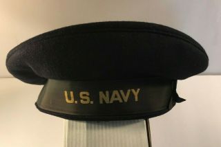 Vintage Wwii Ww2 Us Navy Usn Sailor Flat Hat