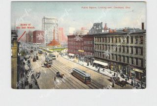 Ppc Postcard Ohio Cleveland Public Square Looking East Home Of Ball Watch