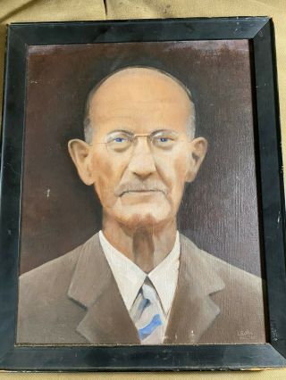 Louis E Mcallister 1950 " Portrait Of S.  Mcallister " Oil Painting - Signed/framed