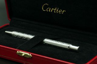 Cartier St150185 C De Cartier Palladium Finish Ballpoint Pen Cmotif Silver C48