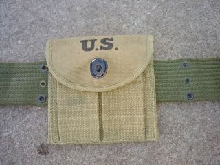 U.  S.  WW2 M1 Carbine Cleaning Kit With Belt And Pouches 2