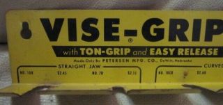 Vintage Petersen Vise Grip Advertising Store Display Rack