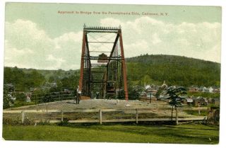 Callicoon Ny - Approach To Bridge From Damascus Pa Side - Postcard Catskills