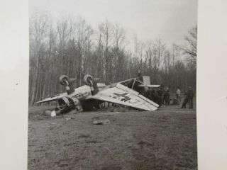 Wwii Luftwaffe Photo Flipped Upside Down Crashed Stuka Ju 87b