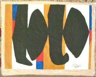 Vintage Abstract Acrylic on Canvas Signed Robert Motherwell,  Modern - 20th Century 2