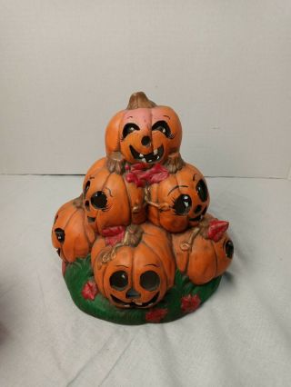Vintage Halloween Pumpkin Stack Jack O 