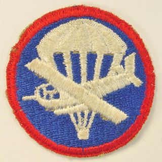 Orig Ww2 Us Army Airborne Enlisted Cap Badge Paratrooper Glider Ab Troops Patch