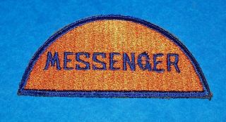 Ultra - Rare Cut - Edge Ww2 Signal Corps Messenger Patch