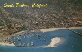 Aero Photographers Santa Barbara,  Ca Aerial View Of Marina California Postcard