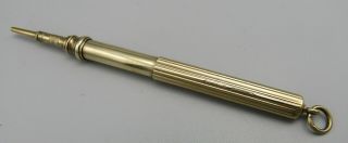 Mordan Early 20th Century 9ct Gold Cased Telescopic/magic Propelling Pencil (2)