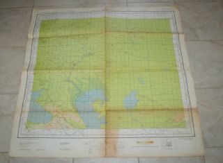 1944 Army Wwii Long Range Air Navigation Chart Topographic Map Caspian Sea