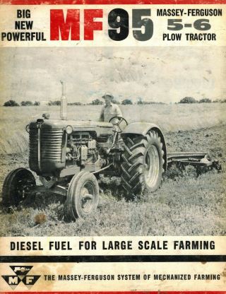 Massey Ferguson Vintage 95 Tractors Sales Brochure 160/858 - 15 - 1 1958