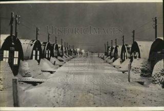 1942 Press Photo Us Army Camp On Christmas Day In Iceland During World War Ii