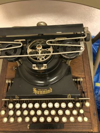 Antique Hammond Multiplex Typewriter In Case