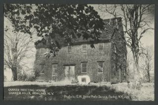 Pawling Ny: C.  1930s - 40s Postcard Quaker Meeting House,  Quaker Hills By E W Yabba