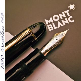 1990 Montblanc 149 14k Flex Ef Germany Nos Vintage Fountain Pen Large Thick