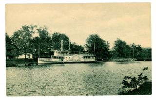 Greenwood Lake Ny - Steamer Montclair & Drawbridge - Postcard