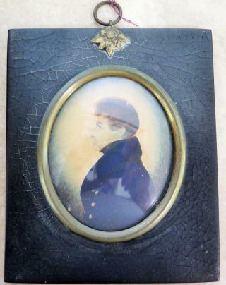 Jh Gillespie Miniature Portrait Of England Gentleman Early 19th Century