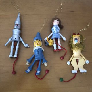 Wizard Of Oz Pull String Ornaments - Kurt Adler (set Of 4)