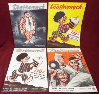 4 Antique 1945 Leatherneck Pacific Leatherneck Wwii Military Magazines Marines