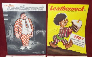 4 Antique 1945 LEATHERNECK Pacific Leatherneck WWII Military MAGAZINES Marines 2