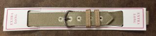 1940s Wwii Ww2 Us Military Issue Wristwatch Xl Band Vintage Nos 16mm 5/8in B1h