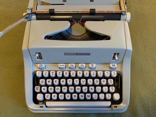 Hermès Vintage 3000 Typewriter Sea Foam Green With Case.