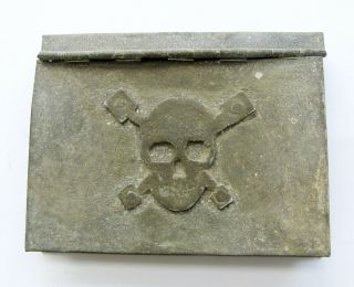 WW2 Cigarette case SKULL GRENAD Box SPECIAL Force SHOCK Troops Military WW1 3