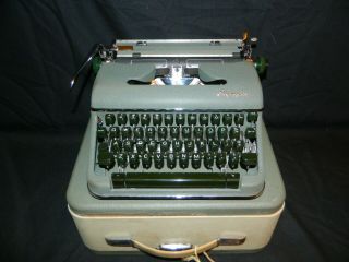 Pristine Vintage Olympia Typewriter With Case And Key