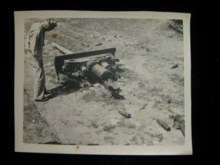 Ww2 Era Photograph Of Gun Assembly From German Tank.