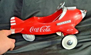 1995 Coca - Cola Die Cast Metal Pedal Plane - - Scale 1:3 Signed By Ken Kovach