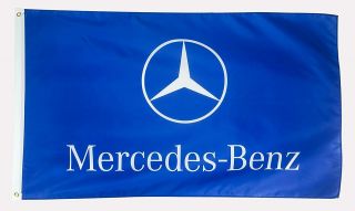 Mercedes Benz Traditional Fan Benz Logo Auto Car Fans Brass Grommets 3 X 5 Ft