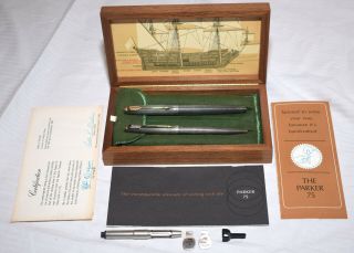 Parker 75 Cecile Pen 1715 Spanish Shipwreck Sterling Silver,  Pencil,  Box,  Papers