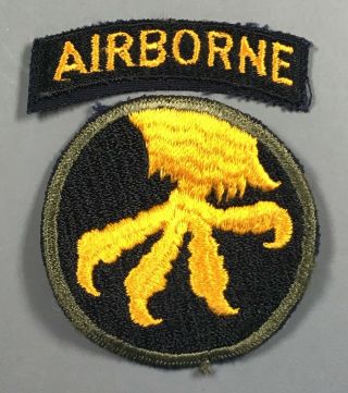 Wwii Us Army 17th Airborne Division Patch Cut Edges No Glow