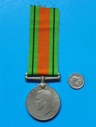 Wwii British 1939 - 1945 The Defense Medal - Numbered