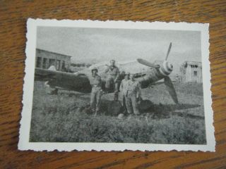 American Soldiers By Captured German Camo 109 Fighter - Photograph